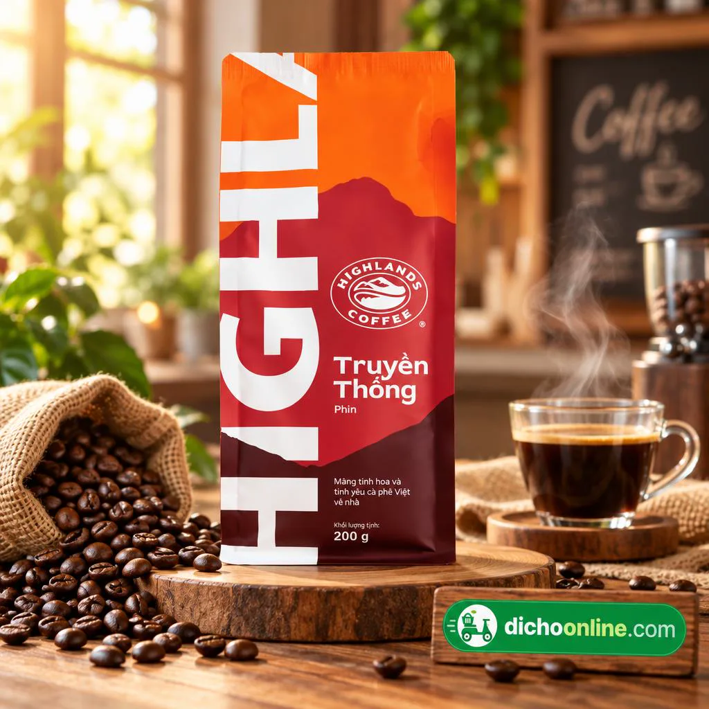 Cà phê rang xay Highlands truyền thống 200g